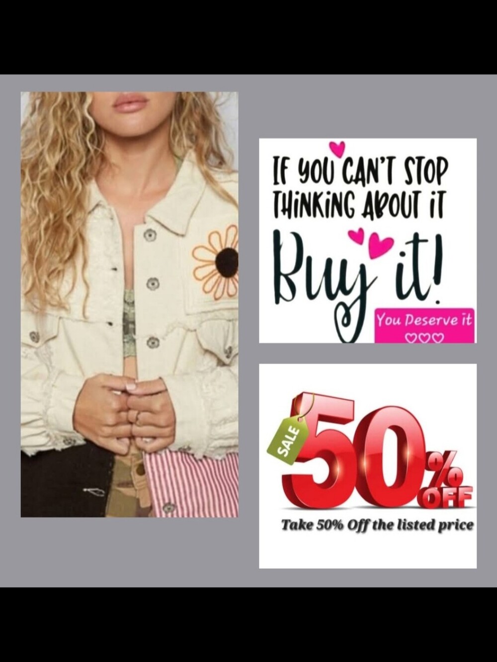 POL Patchwork Jacket in Cream/Pink/Blk Daisy Embroidery. Various Sizes NWT